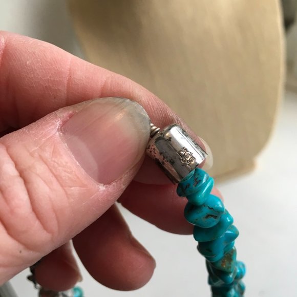 DTR Jay King "Mine Finds" Turquoise, Amber, Silver Necklace - Picture 4 of 5